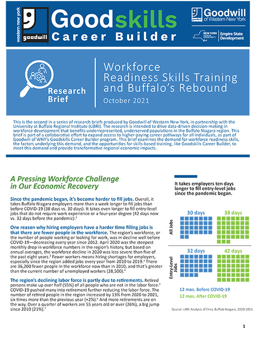 Workforce Readiness Skills Training and Buffalo's Rebound