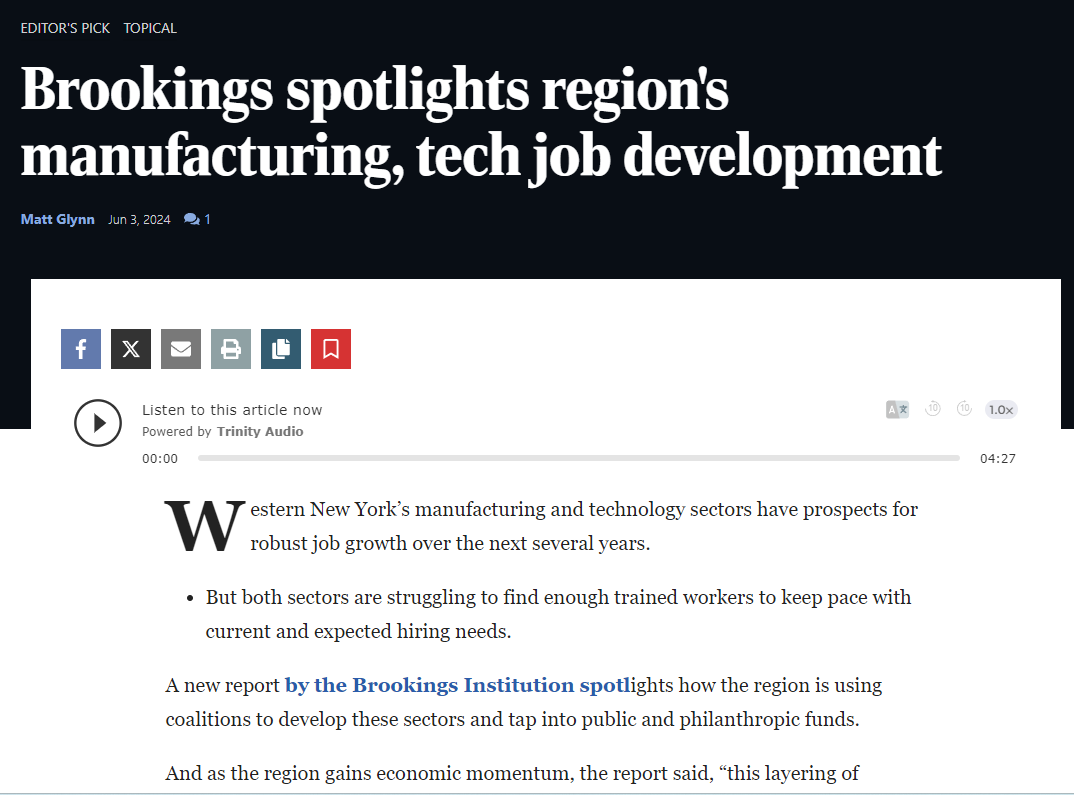 Brookings spotlights region's manufacturing, tech job development