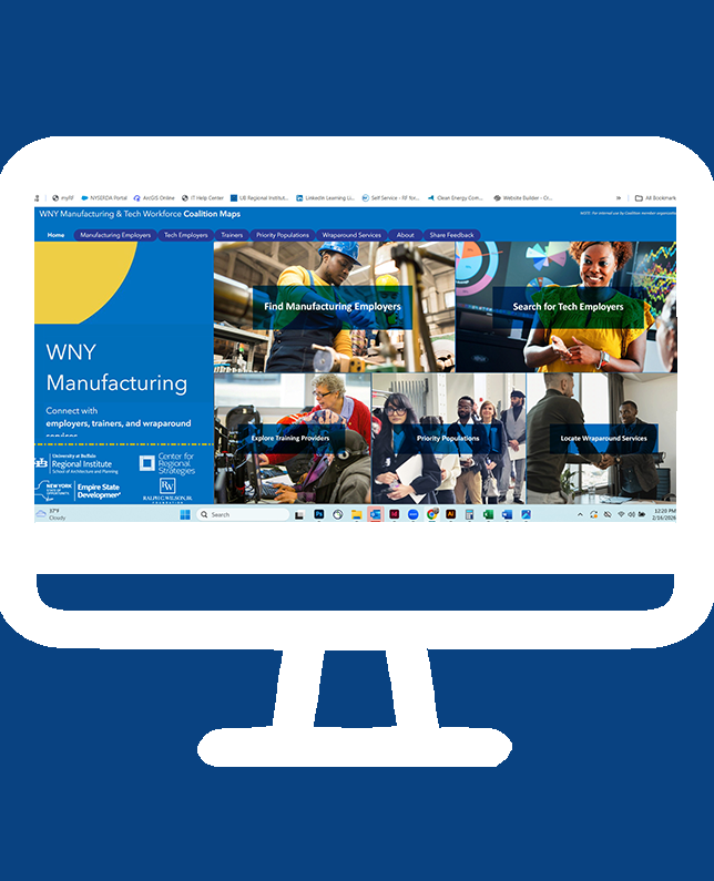 Interactive maps of employers, trainers and community-based organizations