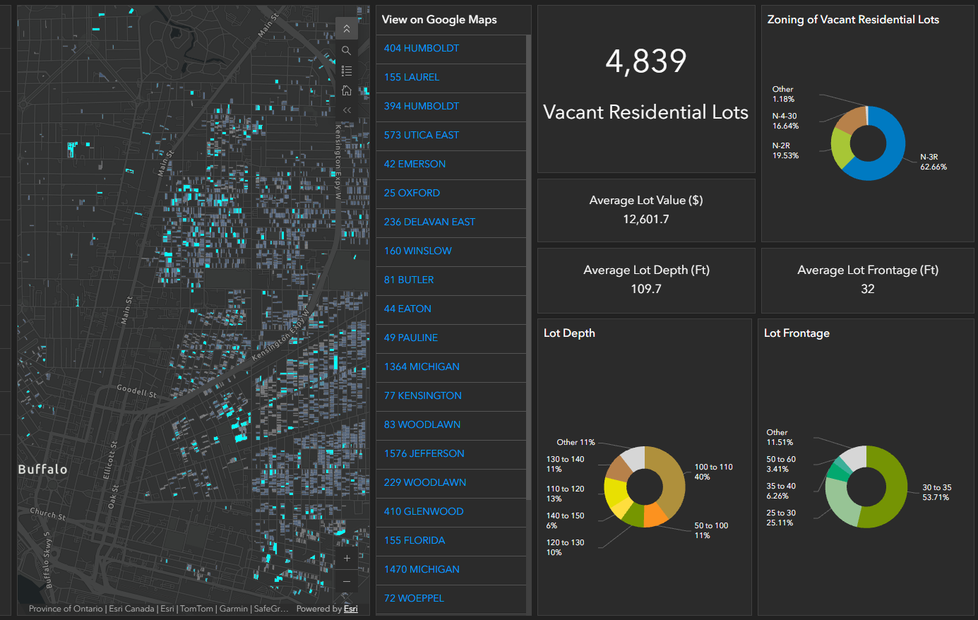 Buffalo Ready Homes Dashboard Preview